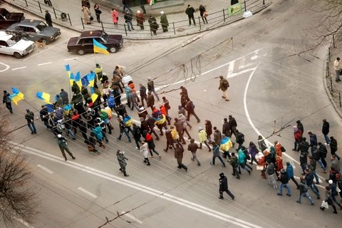 Євромайдан: Тернополем пройшла колона із тисяч студентів, фото №2 на сайті 20minut.ua