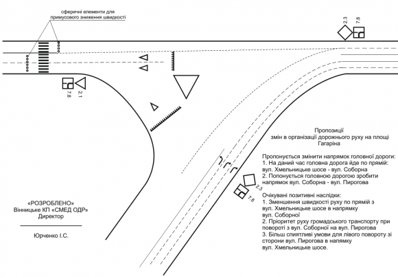 Нові пріорітети руху та «лежачі поліцейські». Чи стане на площі Гагаріна менше аварій? (СХЕМА) на сайті 20minut.ua Нові пріорітети руху та «лежачі поліцейські». Чи стане на площі Гагаріна менше аварій? (СХЕМА), фото №2 на сайті 20minut.ua