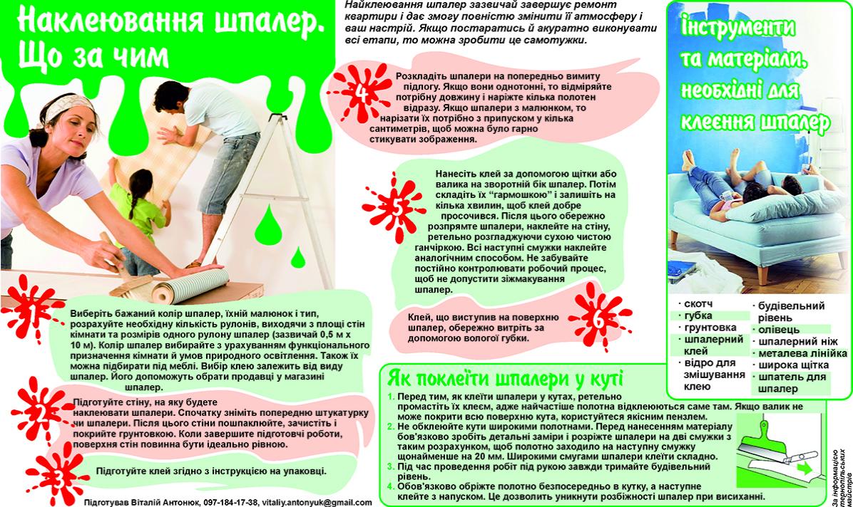 Як клеїти шпалери: інструкція крок за кроком (ІНФОГРАФІКА), фото №1 на сайті 20minut.ua