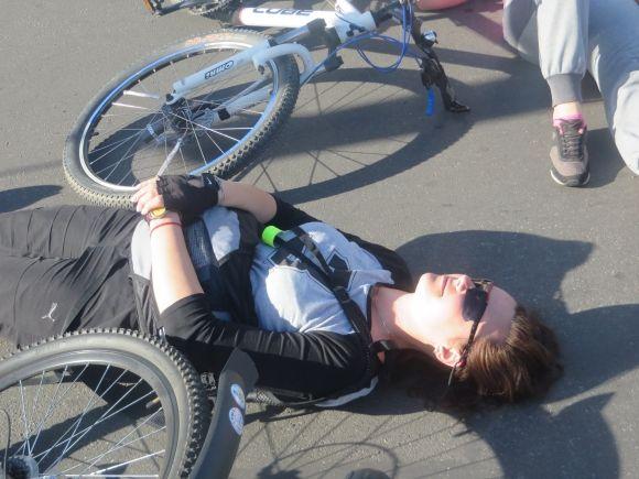 На Кам'янецькій велосипедисти перекрили рух. Влаштували 