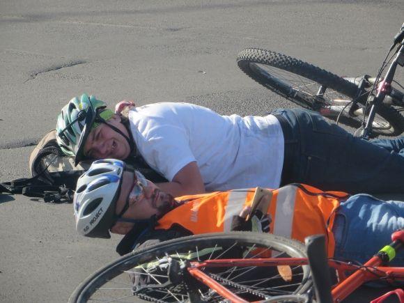 На Кам'янецькій велосипедисти перекрили рух. Влаштували 