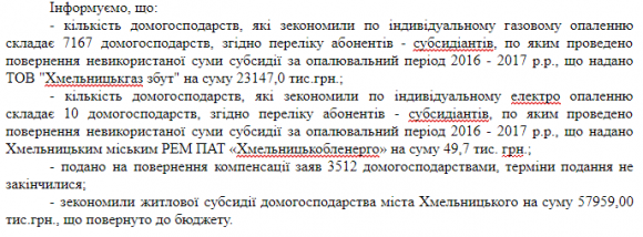 Монетизація субсидій: хмельничанам повертають гроші за опалення на сайті vsim.ua Монетизація субсидій: хмельничанам повертають гроші за опалення, фото №1 на сайті vsim.ua