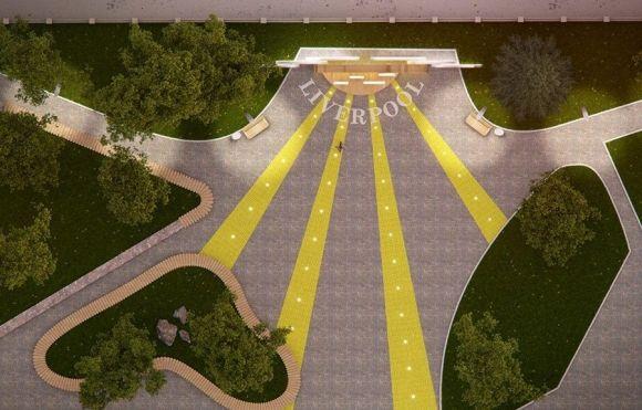 На честь «Бітлз» та пиріжків. На Соборній будують новий сквер «Ліверпуль» на сайті 20minut.ua На честь «Бітлз» та пиріжків. На Соборній будують новий сквер «Ліверпуль», фото №2 на сайті 20minut.ua