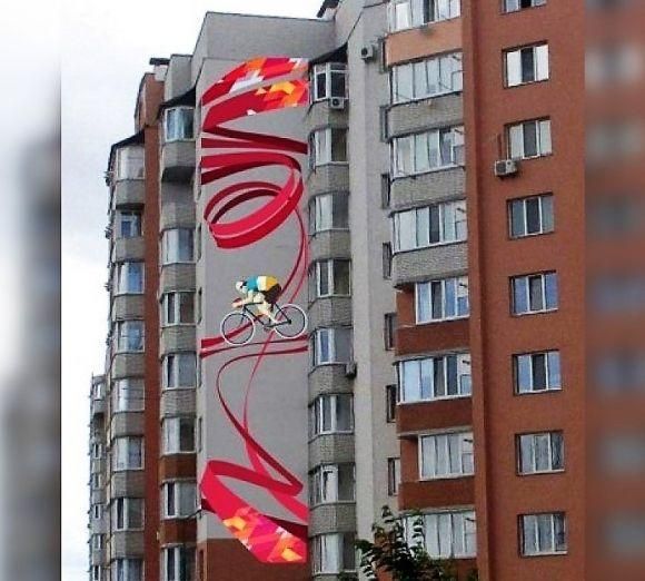 «Балерина злітає з 10-поверхівки». Новий мурал на Келецькій, фото №2 на сайті 20minut.ua