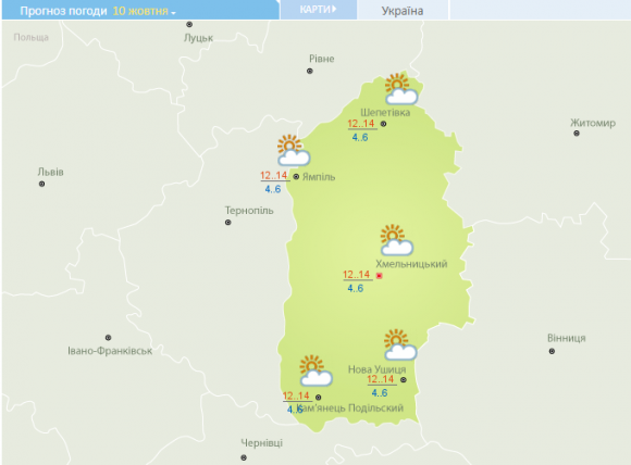 Похолодає та дощитиме: погода на тиждень у  Хмельницькому, фото №1 на сайті vsim.ua