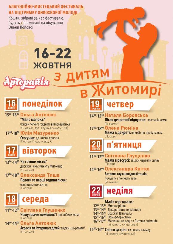 У Житомирі відбудеться благодійний фестиваль АрТерапія, фото №1 на сайті 20minut.ua