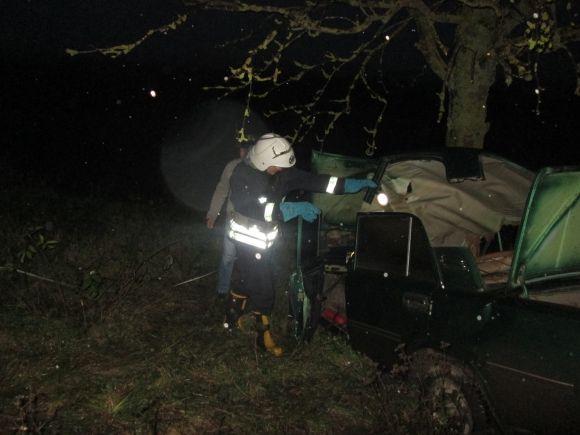 У Теофіпольському районі ВАЗ злетів у кювет. Водія затисло у салоні легковика, фото №2 на сайті vsim.ua