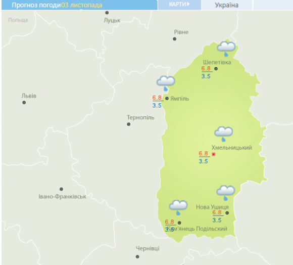 Сніг, дощ та шквальний вітер: погода у Хмельницькому на тиждень на сайті vsim.ua Сніг, дощ та шквальний вітер: погода у Хмельницькому на тиждень, фото №4 на сайті vsim.ua