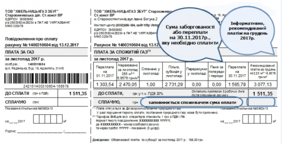 Хмельничани отримали платіжки з "космічними" цінами. Газовики пояснили чому, фото №3 на сайті vsim.ua
