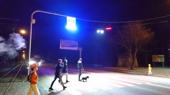 Проблемну «зебру» біля Лісопарку освітили. Увагу водіїв привертатимуть «поліцейські» маячки, фото №3 на сайті 20minut.ua