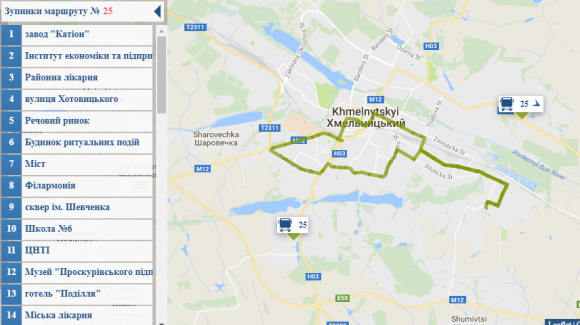 Сервіс стеження за маршрутками Хмельницького запрацював. Поки у тестовому режимі, фото №1 на сайті vsim.ua