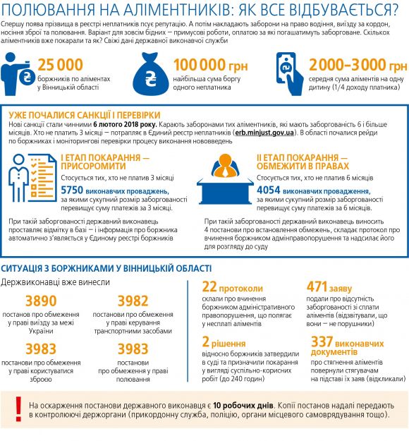 Новини Вінниці - фото з Аліментникам, що не платять, зараз несолодко. Свіжі дані про покараних боржників Аліментникам, що не платять, зараз несолодко. Свіжі дані про покараних боржників, фото №1 на сайті 20minut.ua