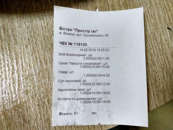 Новини Вінниці - фото з Рейд по їдальням: Як годують у «Просторі їжі» на Супутнику Рейд по їдальням: Як годують у «Просторі їжі» на Супутнику, фото №7 на сайті 20minut.ua