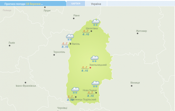 Новини Хмельницького - фото з Мороз і снігопади: погода у Хмельницькому на вихідні Мороз і снігопади: погода у Хмельницькому на вихідні, фото №1 на сайті vsim.ua