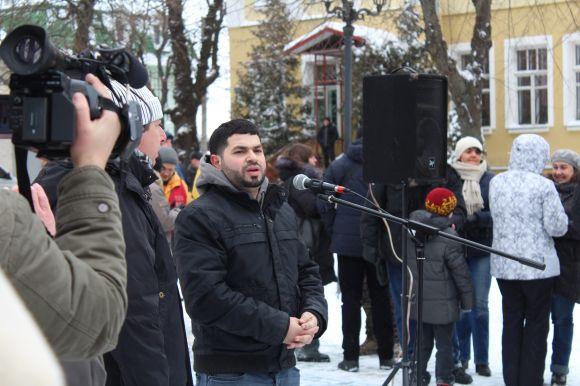 «Ні виборам у Криму». Біля Вежі спалили опудало Путіна, фото №3 на сайті 20minut.ua