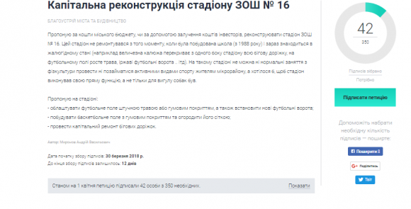 Тридцять років без ремонту: вінничанин пропонує оновити стадіон шістнадцятої школи, фото №1 на сайті 20minut.ua