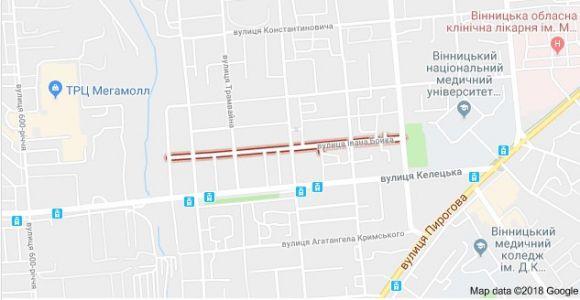 На чотири дні перекриють рух на одній з вінницьких вулиць. Де саме та коли?, фото №1 на сайті 20minut.ua