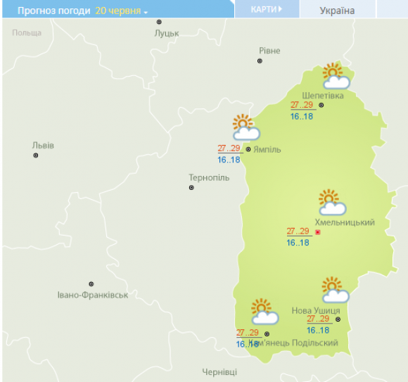 Спека з грозами, а потім похолодання. Прогноз погоди у Хмельницькому на тиждень, фото №2 на сайті vsim.ua