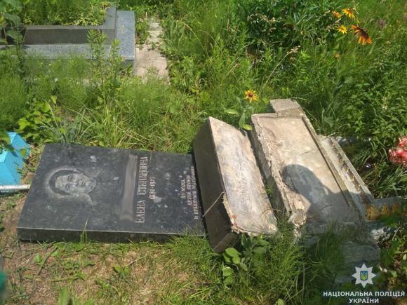 Новини Житомира - фото з 47-річного селянина затримали за цвинтарний вандалізм Світлина від Головне управління Нацполіції Житомирщини.