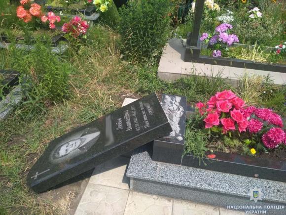 Новини Житомира - фото з 47-річного селянина затримали за цвинтарний вандалізм Світлина від Головне управління Нацполіції Житомирщини.