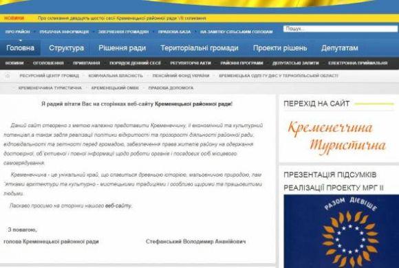 У Кременці хакери зламали сайт районної ради, фото №1 на сайті 20minut.ua