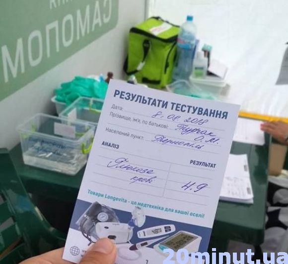 Новини Тернополя - фото з На площі перед драмтеатром безкоштовно перевіряють рівень цукру в крові На площі перед драмтеатром безкоштовно перевіряють рівень цукру в крові, фото №3 на сайті 20minut.ua