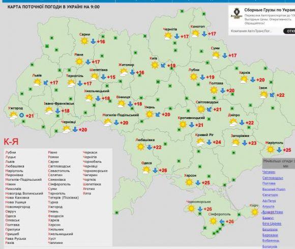 Прогноз погоди на День Прапора. Кого намочить дощ у четвер?, фото №2 на сайті 20minut.ua