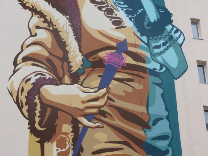 На дев'ятиповерхівці у центрі Хмельницького з’явився новий мурал, фото №3 на сайті vsim.ua