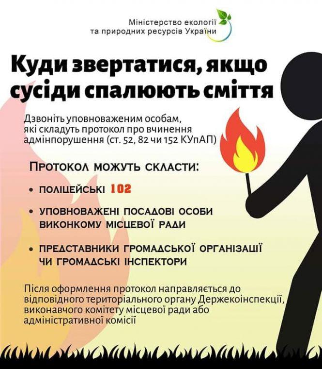 За спалювання листя та сміття житомирян можуть оштрафувати на  1700 грн, фото №3 на сайті 20minut.ua