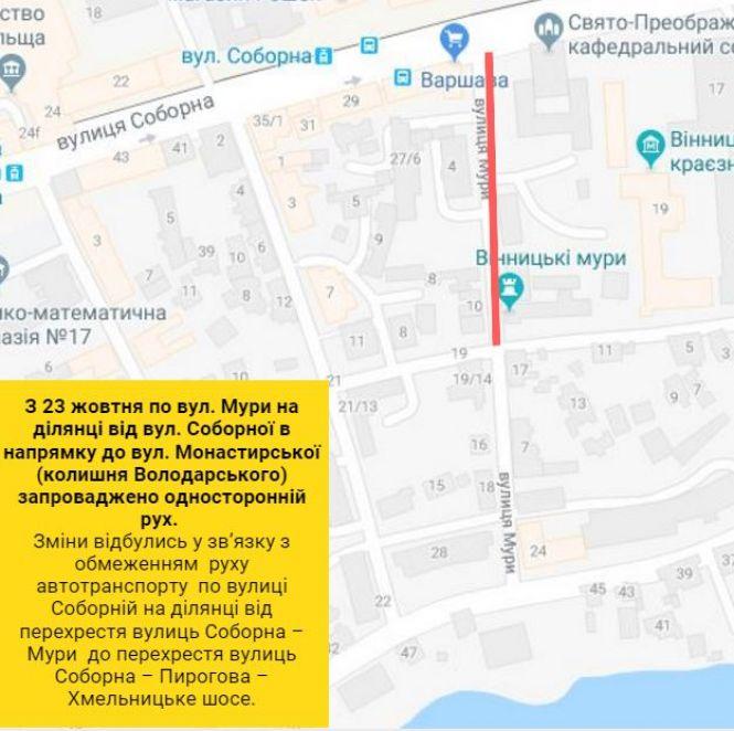 На ділянці вулиці Мури ввели односторонній рух, фото №1 на сайті 20minut.ua
