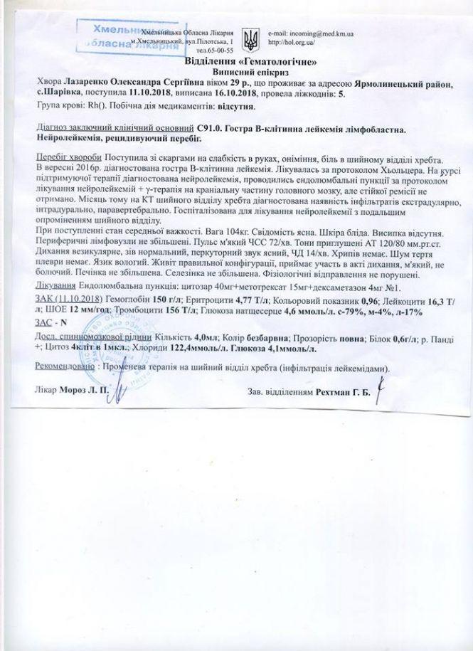 Допоможіть врятувати життя онкохворій журналістці з Хмельницького, фото №3 на сайті vsim.ua