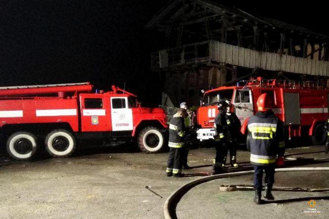 Масштабна пожежа у Борщеві: горіла зерносушарка з кукурудзою, гасили 18 пожежників, фото №2 на сайті 20minut.ua