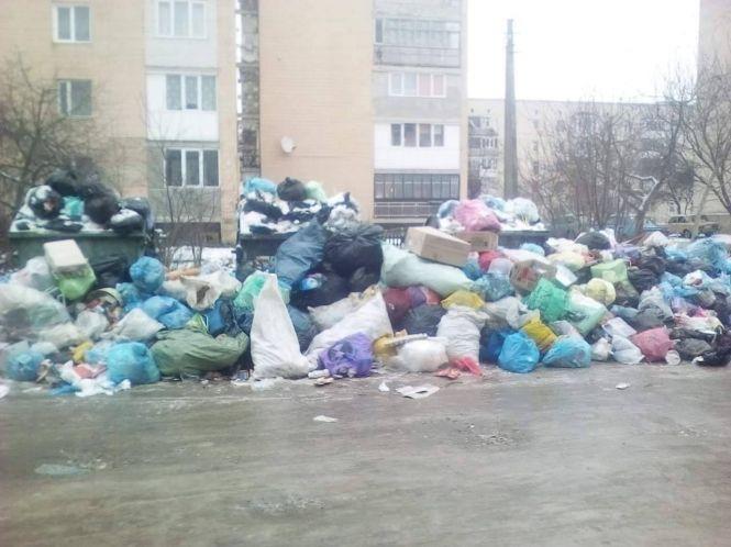Фото дня: бережанці несуть сміття під міську раду, фото №1 на сайті 20minut.ua