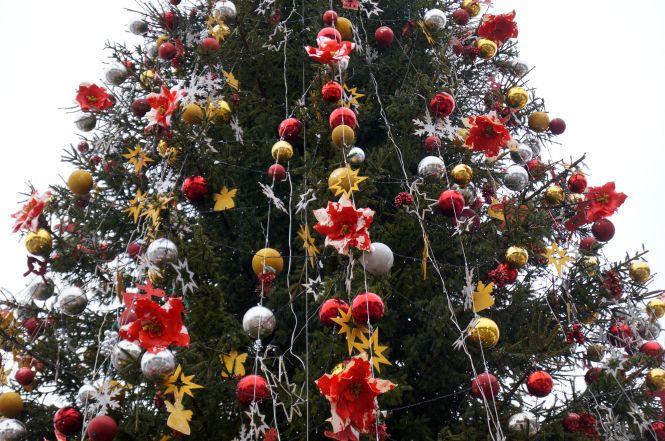 Фото дня: На головній ялинці Вінниці почали облазити прикраси, фото №2 на сайті 20minut.ua