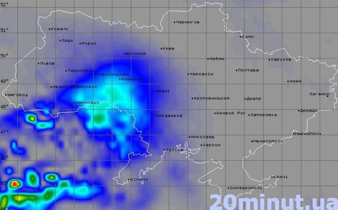 Україну полонила снігова буря з Балкан: КАРТА снігопадів, фото №1 на сайті 20minut.ua