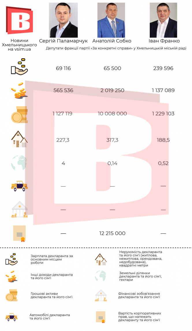Що в декларації хмельницького депутата: чим багаті обранці від партії «За конкретні справи» (ІНФОГРАФІКА), фото №2 на сайті vsim.ua