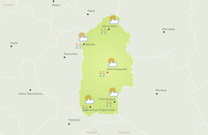 Похолодання та сніг: прогноз погоди у Хмельницькому на тиждень, фото №3 на сайті vsim.ua