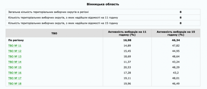 Найактивніше на Вінниччині голосує округ №13 (Козятинський, Калинівський та Хмільницький райони), фото №1 на сайті 20minut.ua