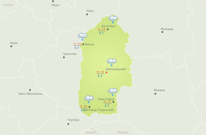 Поливатиме дощем. Про погоду у Хмельницькому 10 квітня, фото №1 на сайті vsim.ua