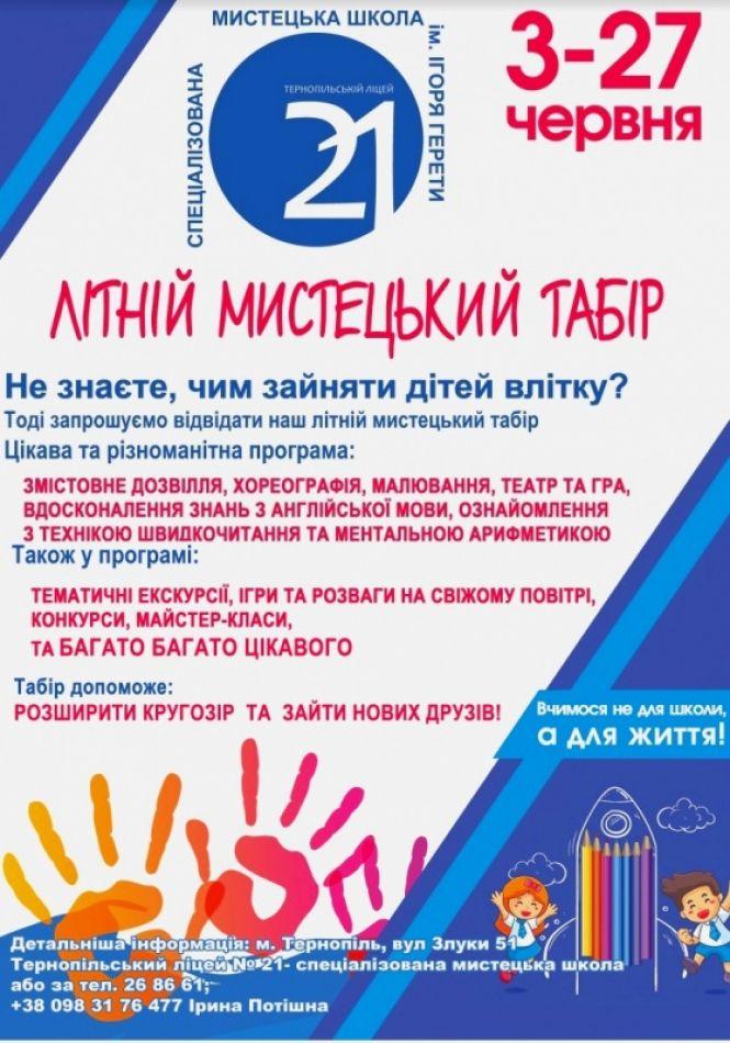 Які дитячі табори при школах почнуть працювати у Тернополі з червня, фото №2 на сайті 20minut.ua