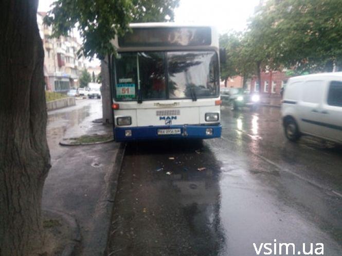 На Кам’янецькій зіткнулися 51-й автобус і “Volkswagen” на литовських номерах, фото №1 на сайті vsim.ua