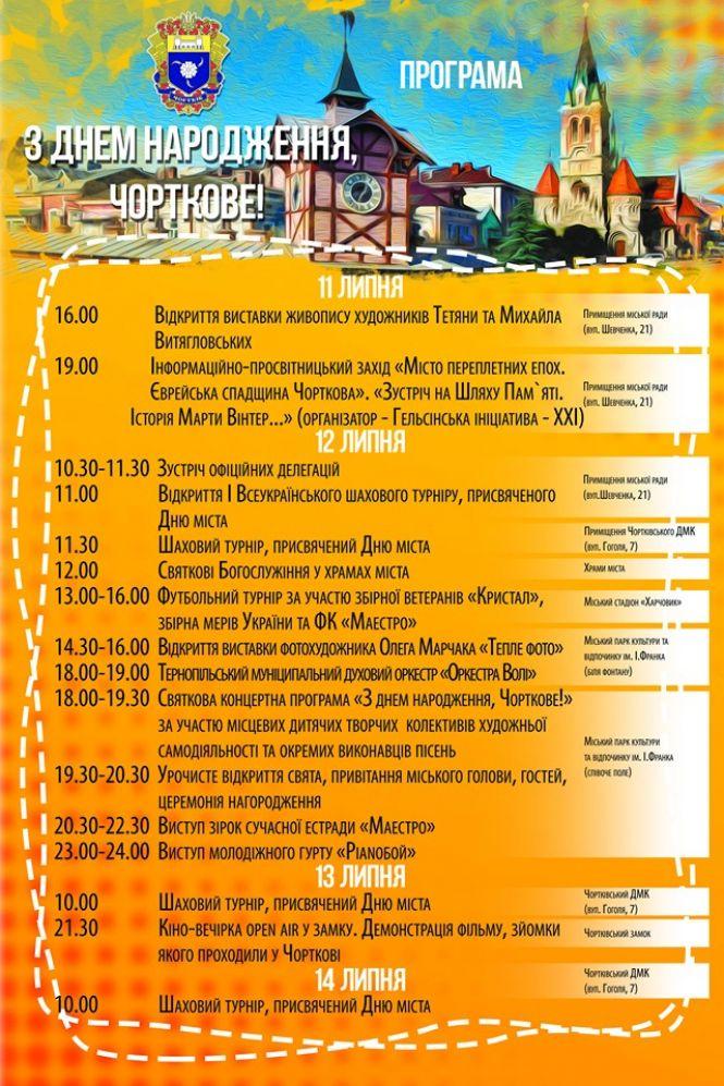 Новини Тернополя - фото з На виступ Pianoбой, кіновечірку та футбольний турнір запрошують на День міста у Чорткові На виступ Pianoбой, кіновечірку та футбольний турнір запрошують на День міста у Чорткові, фото №2 на сайті 20minut.ua
