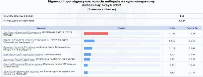 ЦВК опрацювала понад 65% протоколів. Як змінилися результати по Вінниці, фото №2 на сайті 20minut.ua