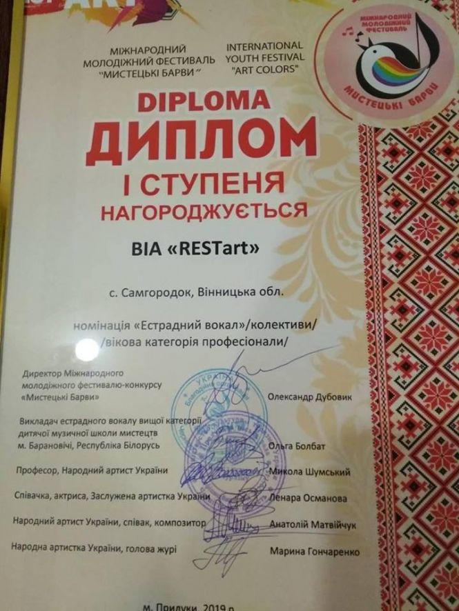 Новини Козятина - фото з Гурт «RESTart» з молодіжного фестивалю привіз перемогу Гурт «RESTart» з молодіжного фестивалю привіз перемогу, фото №1 на сайті 20minut.ua