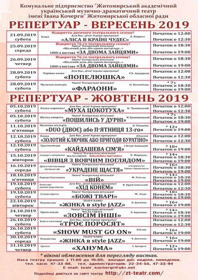 Незабаром театр ім. І. Кочерги розпочне новий сезон, фото №1 на сайті 20minut.ua