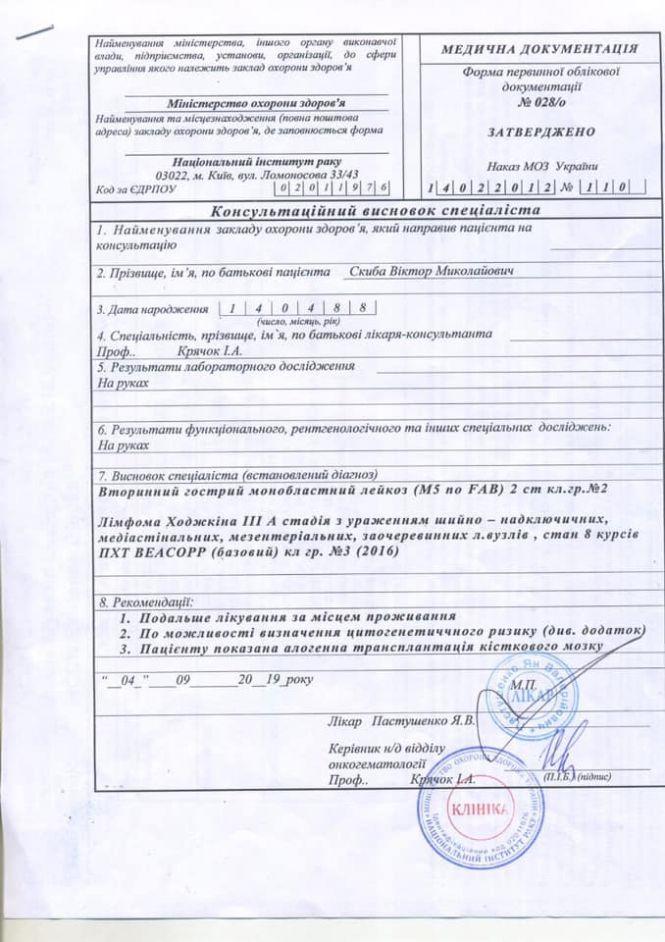 Новини Вінниці - фото з У 31-річного Віктора з Гнівані рак. Терміново потрібно 100 тисяч євро та кров 3+ У 31-річного Віктора з Гнівані рак. Терміново потрібно 100 тисяч євро та кров 3+, фото №2 на сайті 20minut.ua