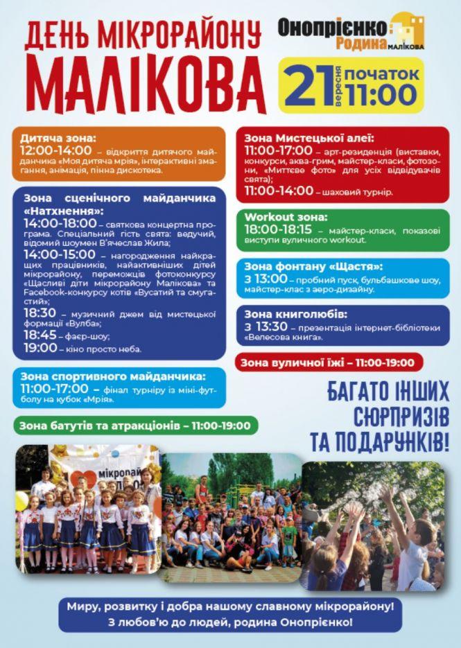 Майстер-класи, виставки, конкурси і навіть пінна дискотека,та фаєр-шоу: як пройде День мікрорайону Малікова, фото №1 на сайті 20minut.ua