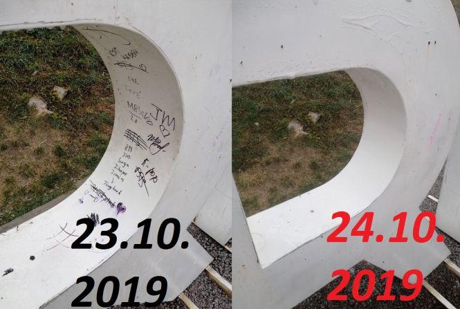 Новини Тернополя - фото з Букви "Я люблю Тернопіль" вже відчистили. "Плацдарм для нових дописів", - жартують в соцмережах Букви "Я люблю Тернопіль" вже відчистили. "Плацдарм для нових дописів", - жартують в соцмережах, фото №2 на сайті 20minut.ua