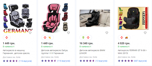 За скільки у Хмельницькому продають дитячі автокрісла (ФОТО), фото №6 на сайті vsim.ua