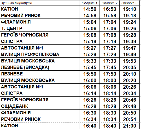 З’явилися графіки руху автобусів по маршрутах №3 та №20, фото №10 на сайті vsim.ua